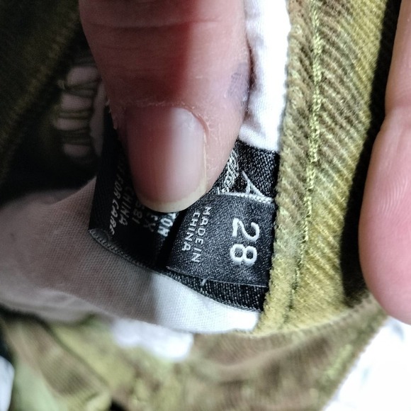 ABS By Allen Schwartz camouflage corduroy pants skinny size 6 , jean size 28 - Picture 4 of 7